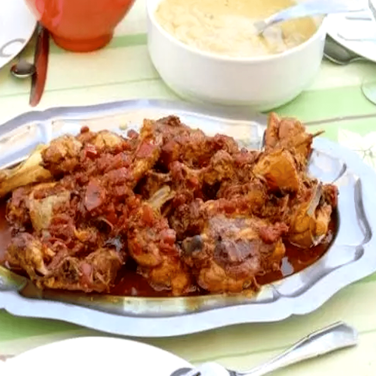 Véritable Cari Poulet la présentation du plat