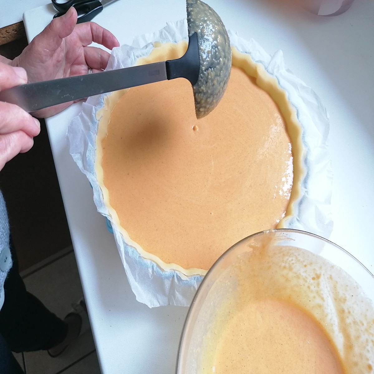 garnir le moule avec préparation butternut